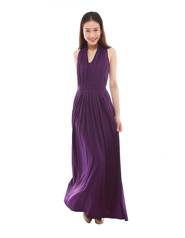 Marilyn Maxi Dress in Velvet Purple